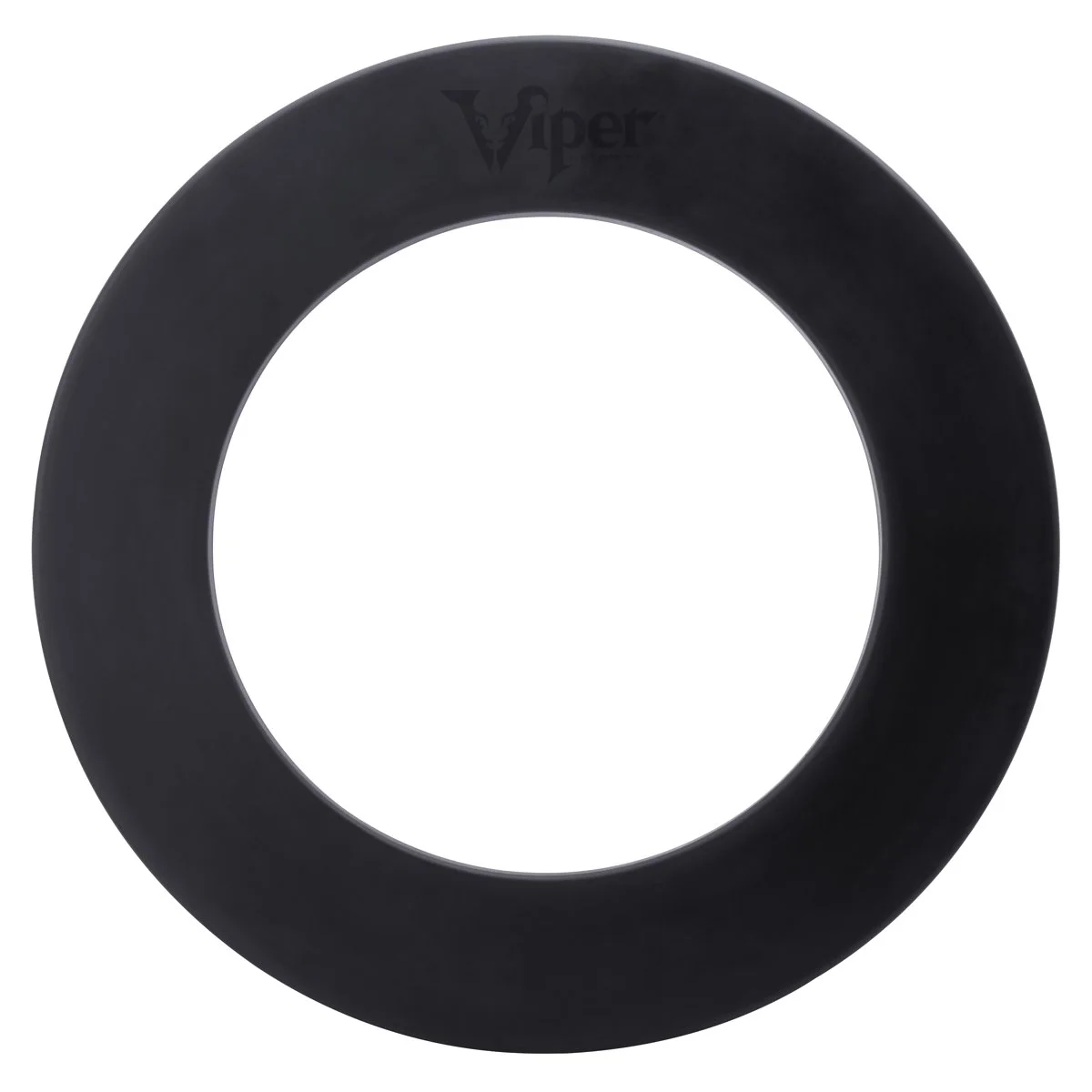 Cible traditionnelle entourée d’une protection circulaire noire fixée sur un mur clair.