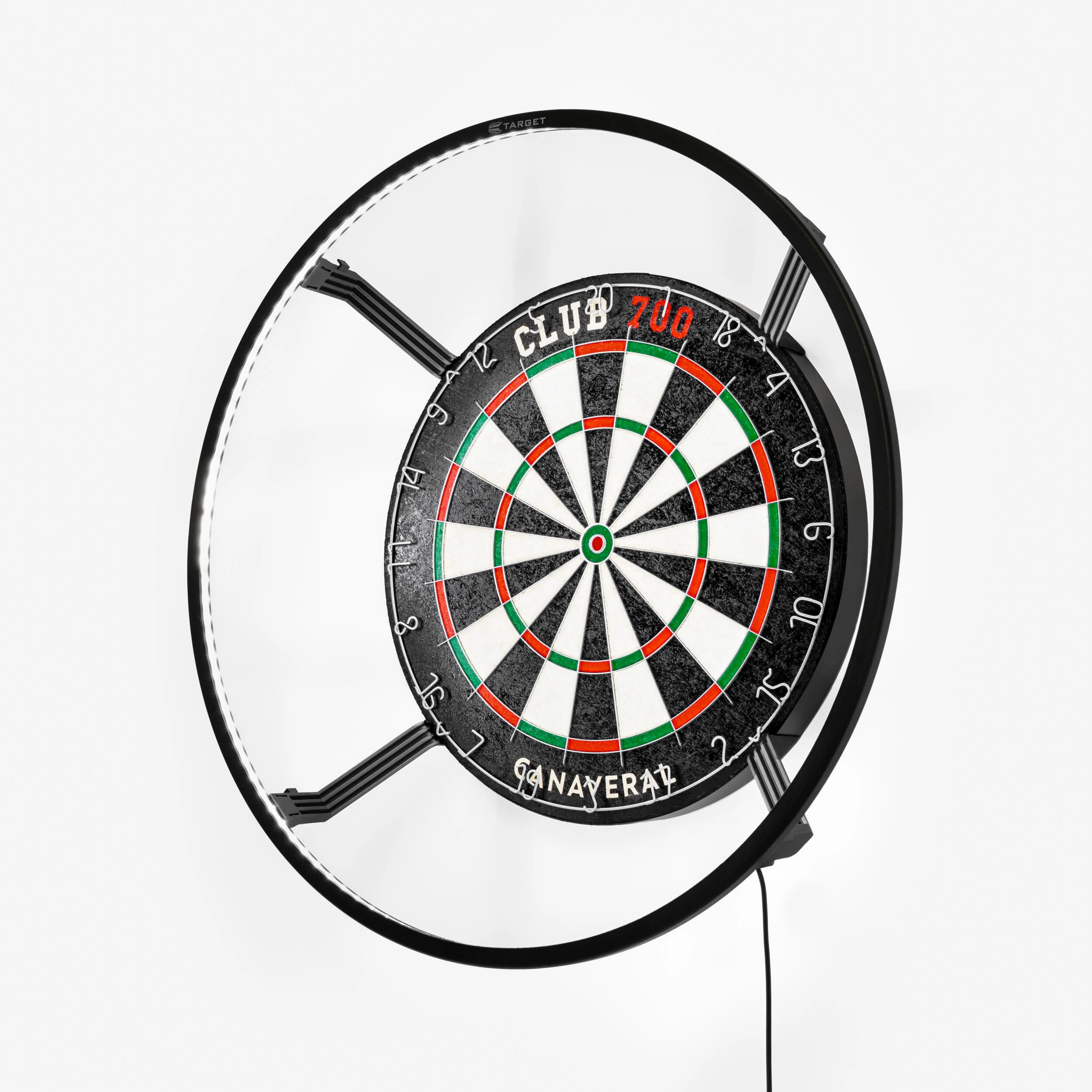 Anneau lumineux Target Corona Vision monté autour d’une cible traditionnelle